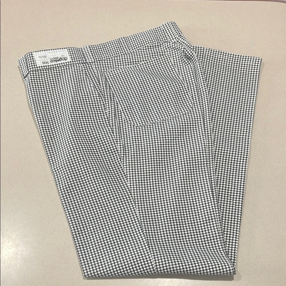 Black and brown White Checkered Chef Pants 36XX New